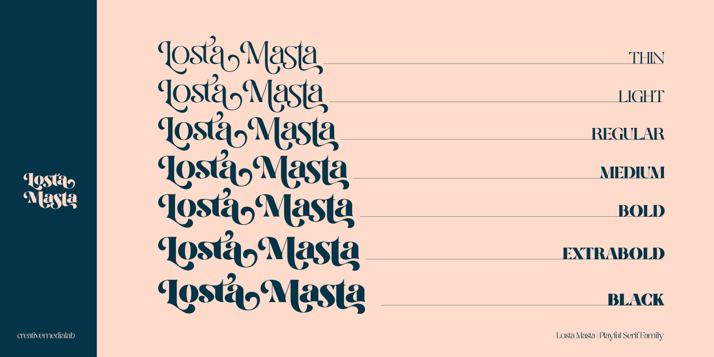 Losta Masta Regular Font preview
